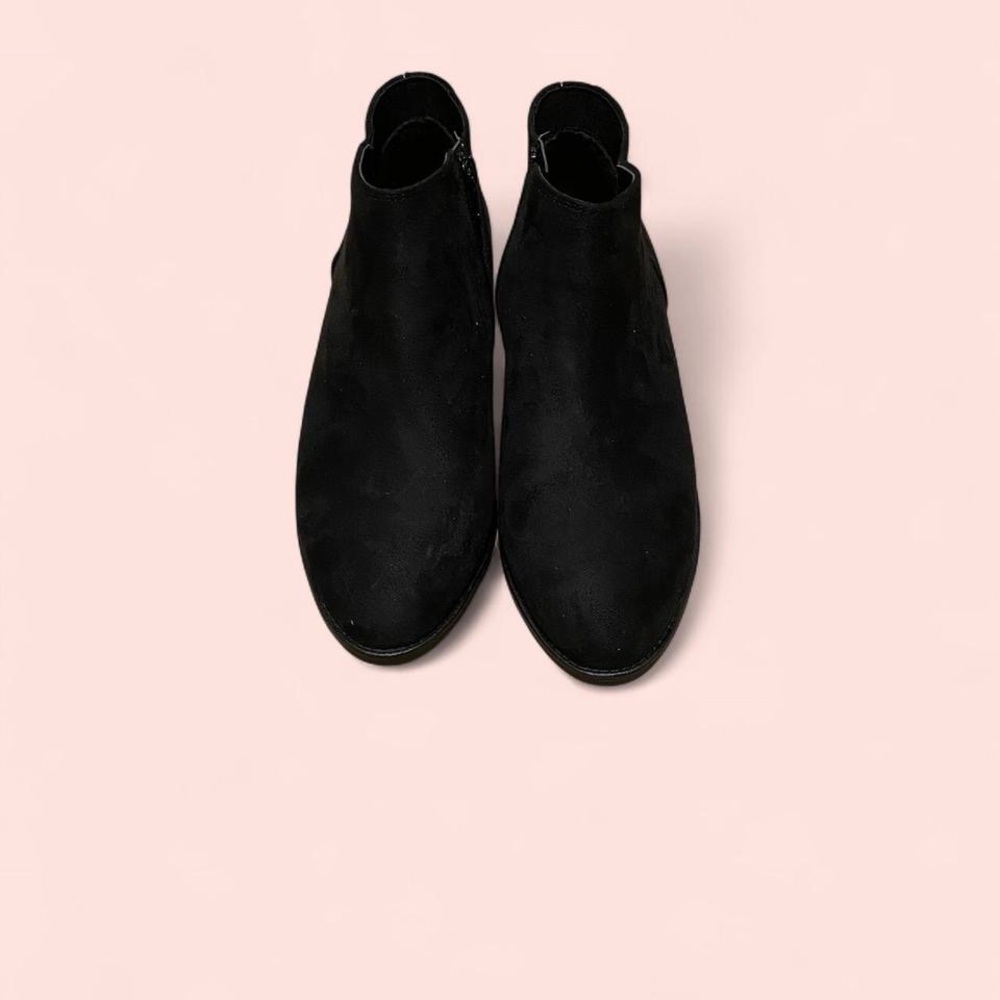 Dominique Nicole Classic Black Suede Ankle Booties